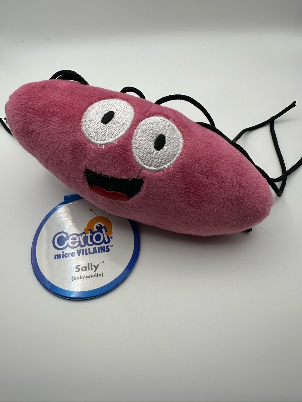EXTREMELY RARE Certol micro VILLAINS Sally (Salmonella) Plush, NEW NWT - Picture 2 of 4